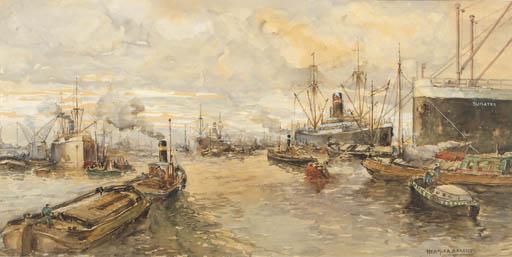 Herman Cornelis Adolf Paradies - The harbour of Rotterdam