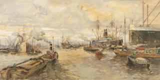 Herman Cornelis Adolf Paradies - The harbour of Rotterdam
