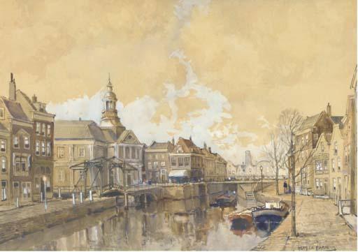 Herman Cornelis Adolf Paradies - View of A Canal