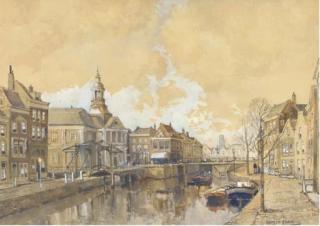 Herman Cornelis Adolf Paradies - View of A Canal