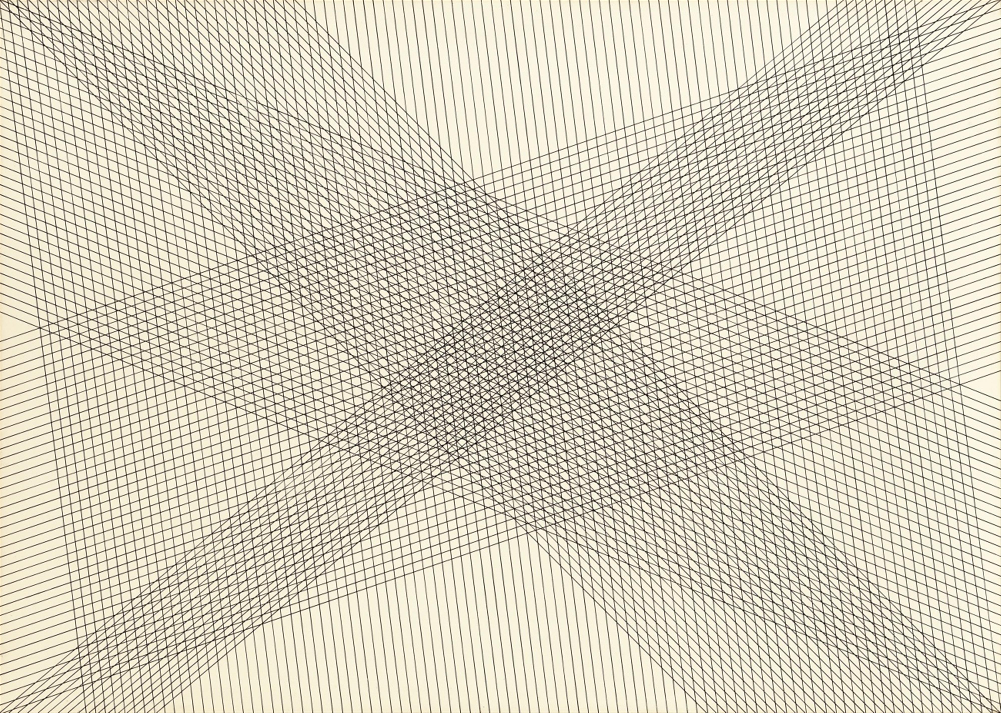 Herman de Vries - V 74 - 05 S (random line grid drawing)