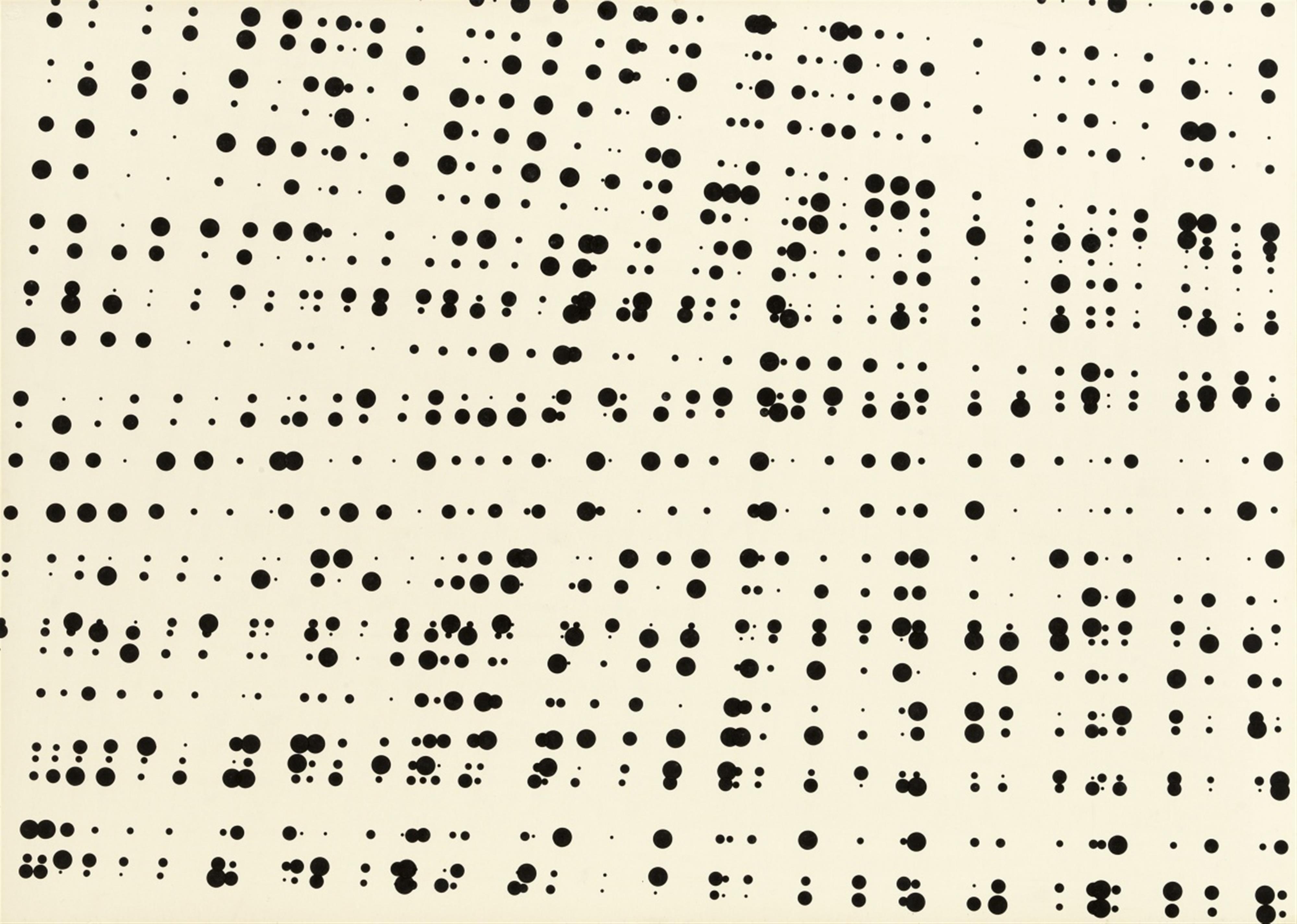 Herman de Vries - V 74 - 10 (random dot grid pattern)