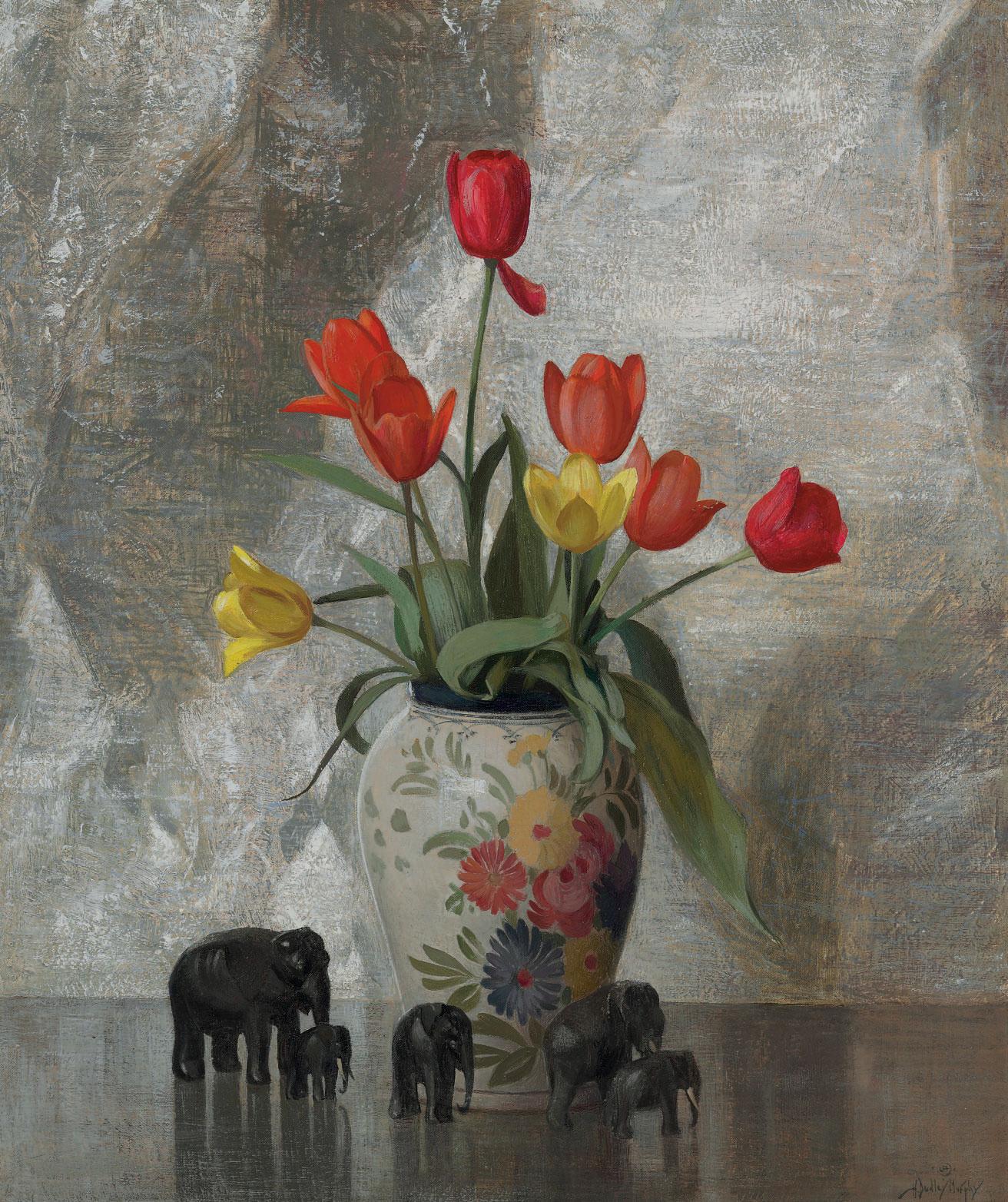 Herman Dudley Murphy - Elephants & Tulips