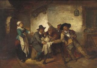 Herman Frederick Carel Ten Kate - Cavaliers drinking in the tavern