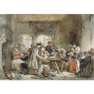 Herman Frederik Carel ten Kate - A Lively Interior Scene