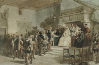 Herman Frederik Carel ten Kate - Margaret, Duchess of Parma, receiving the nobility