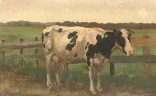 Herman Gerhardus Wolbers - A Cow In A Meadow