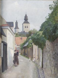 Herman Lindqvist - Stadsvy från Visby