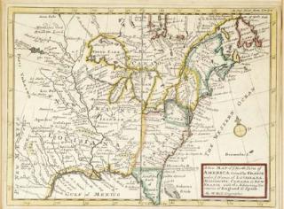 Herman Moll - A New Map of North Parts of America Claimed by France; also two maps by another hand