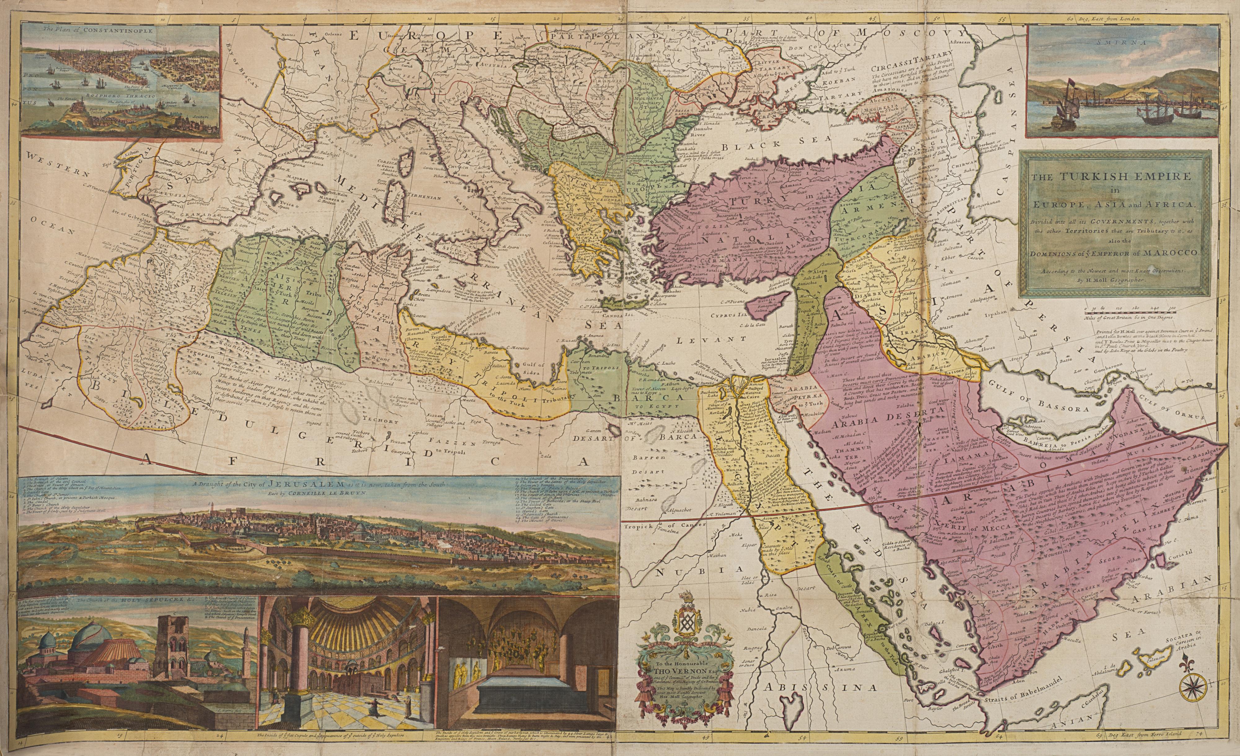 Herman Moll - The Turkish Empire in Europe, Asia and Africa