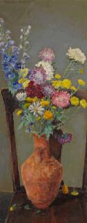 Herman Rose - Flowers On A Chair