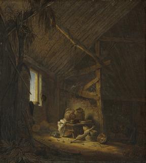 Herman Saftleven - A barn interior