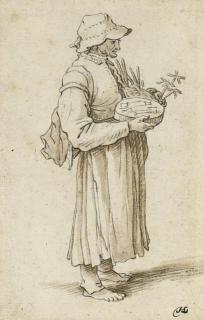 Herman Saftleven - A Tinker Carrying Her Wares