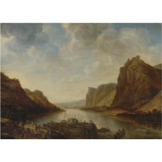 Herman Saftleven - A View Of The Rhine Near Hammerstein