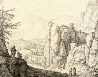 Herman Saftleven - An extensive rocky river landscape