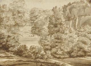 Herman Van Swanevelt - An extensive wooded river landscape