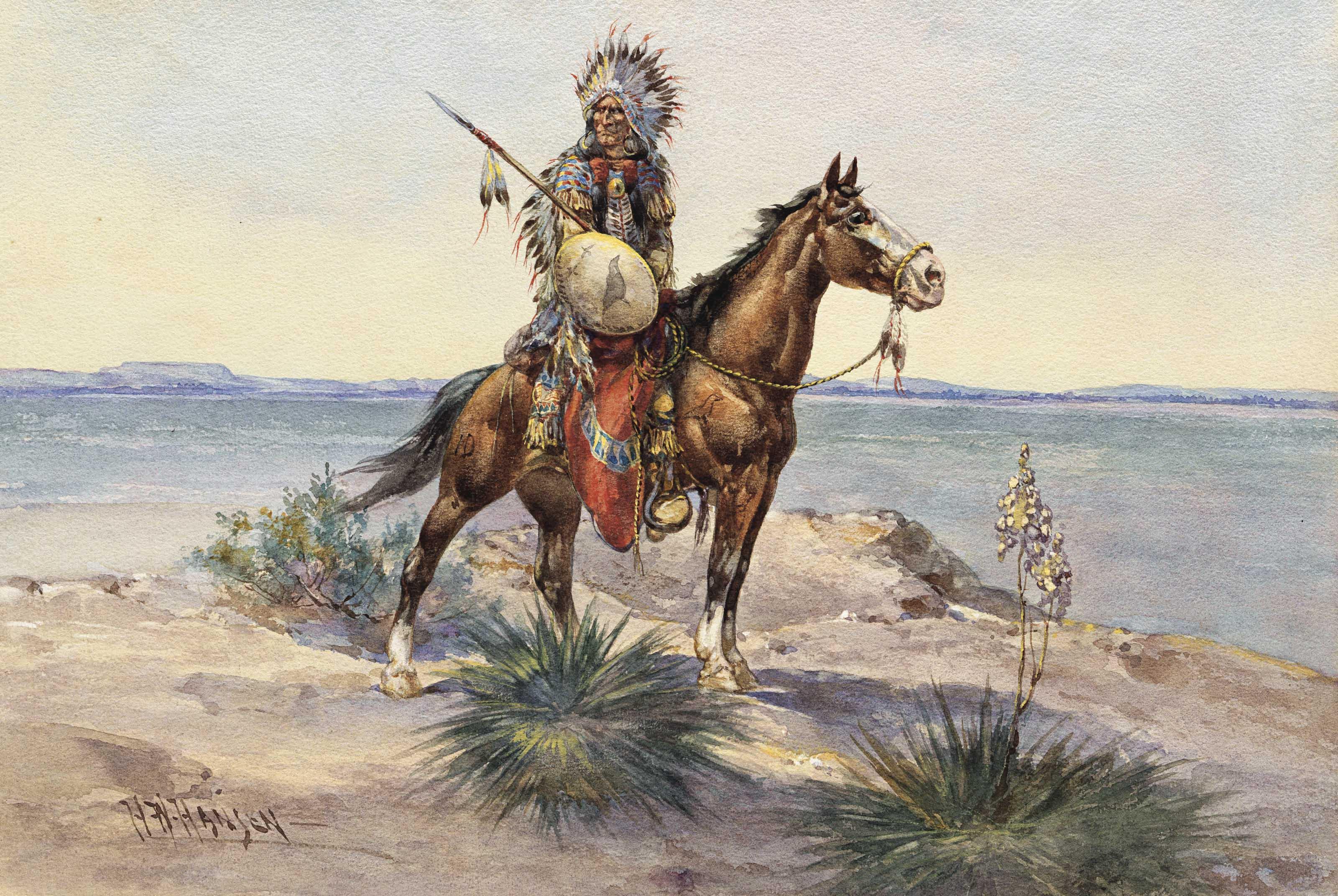 Herman Wendleborg Hansen - The Chief--Expecting Friendly Visitors