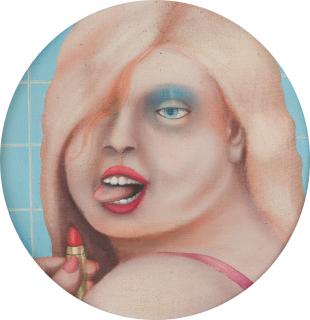 Hermann Albert - Frau mit Lippenstift.4t