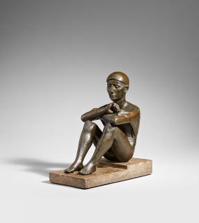 Hermann Blumenthal - Sitzender mit Tuch (Campagnahirt).