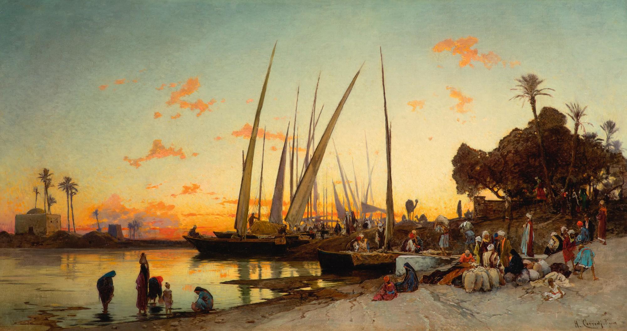 Hermann Corrodi - Evening On The Banks Of The Nile