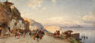 Hermann David Salomon Corrodi - Going To Market, Naples