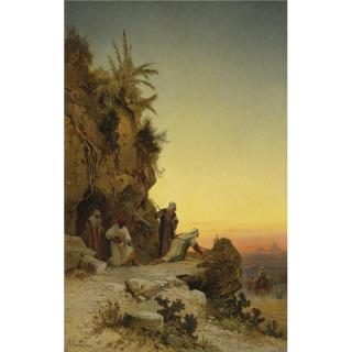 Hermann David Salomon Corrodi - Italian The Ambush Near Giza