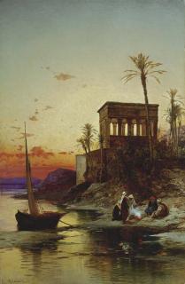 Hermann David Salomon Corrodi - Kiosk of Trajan, Philae on the Nile