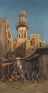 Hermann David Salomon Corrodi - Mercato arabo