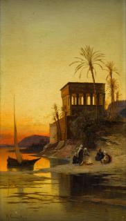Hermann David Salomon Corrodi - Resting near the pyramids of Giza