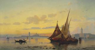 Hermann David Salomon Corrodi - The Lagoon, Venice