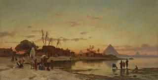 Hermann David Solomon Corrodi - On the banks of the Nile