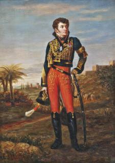 Hermann David Solomon Corrodi - Portrait of an aide-de-camp for Napoleon\'s Hussars