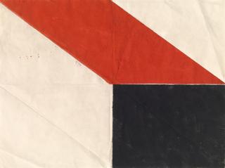 Hermann Glöckner - Schwarz und rot, diagonal
