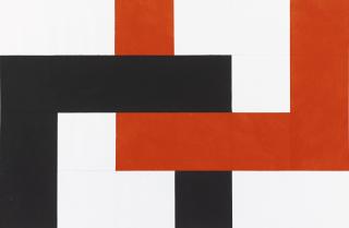 Hermann Glöckner - Schwarzrote Verklammerung Nr. 127 (Black Red Interlocking)
