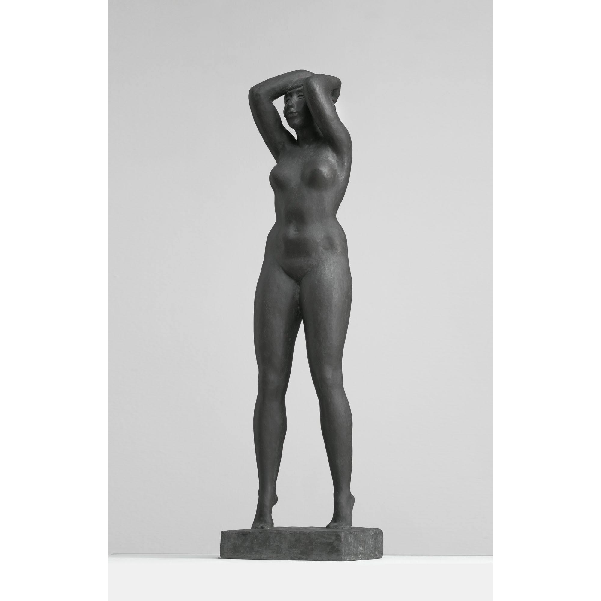 Hermann Haller - Mädchen Mit Über Dem Kopf Gekreuzten Armen