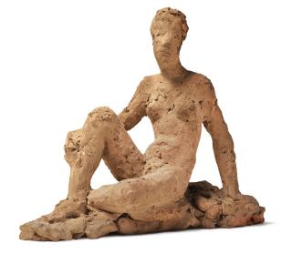 Hermann Haller - Sitzender Weiblicher Akt