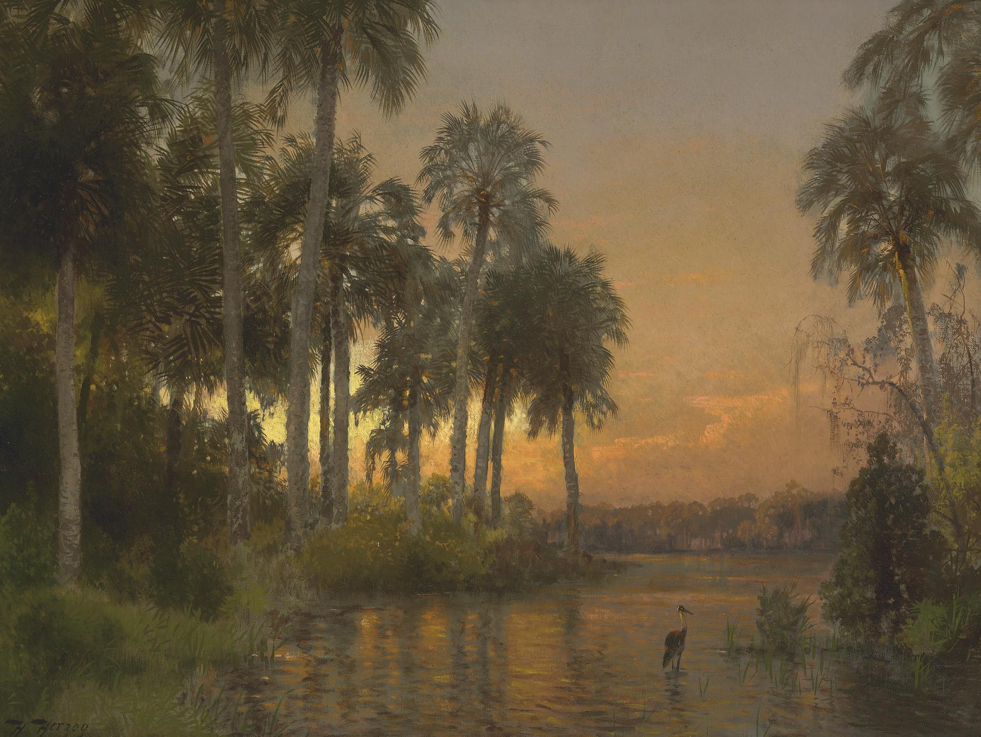 Hermann Herzog - Florida Sunset
