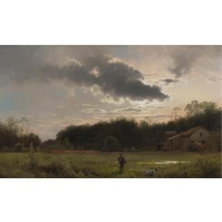 Hermann Herzog - Hunter At Sunrise