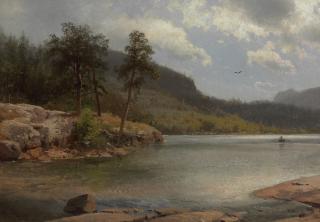 Hermann Herzog - Inlet on Lake George near Fourteen Mile Island
