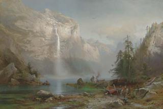 Hermann Herzog - Mountain Lake Camp