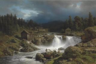 Hermann Herzog - Norwegian Landscape