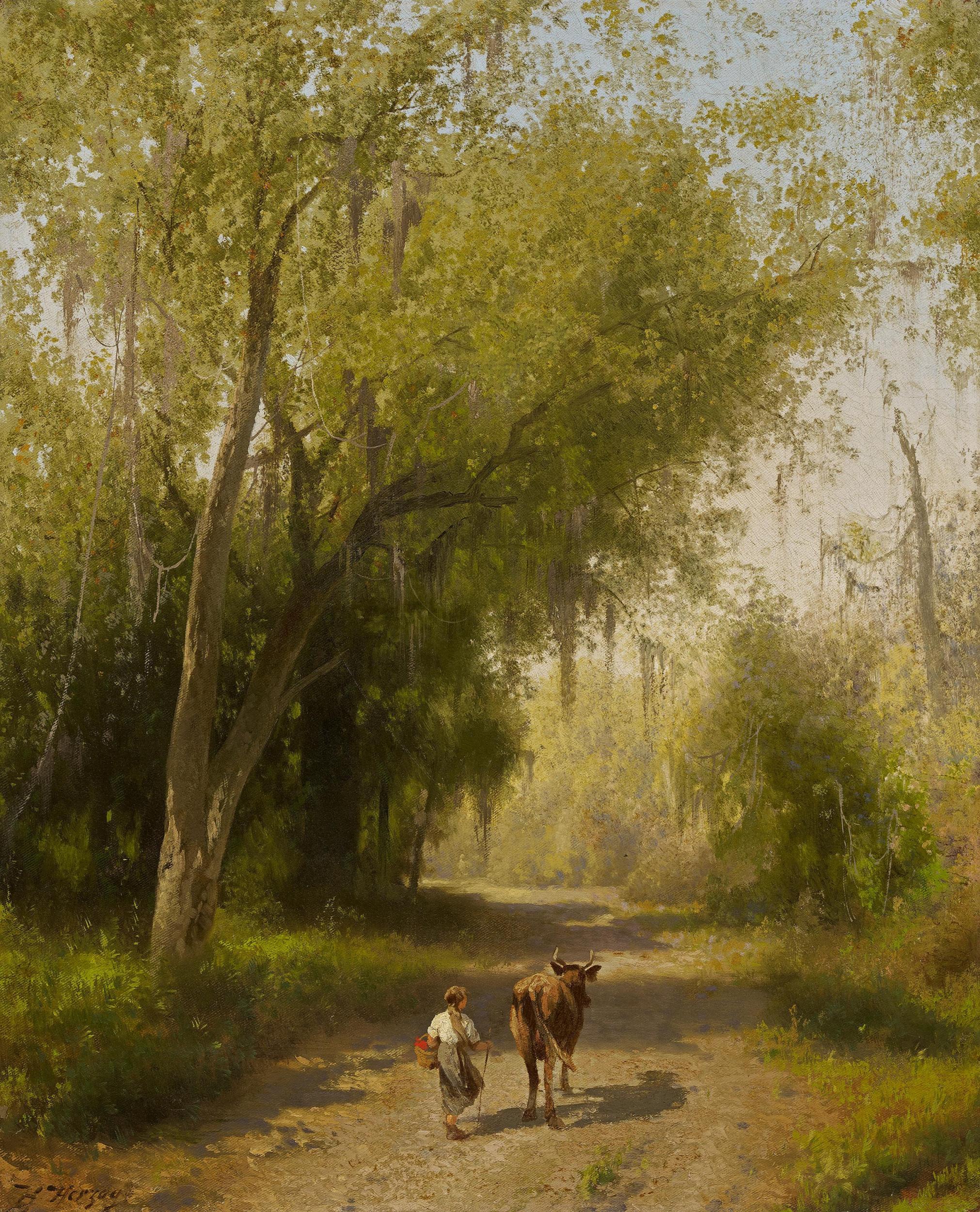 Hermann Herzog - Waldlandschaft in Florida.