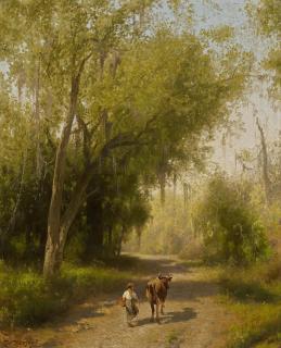 Hermann Herzog - Waldlandschaft in Florida.