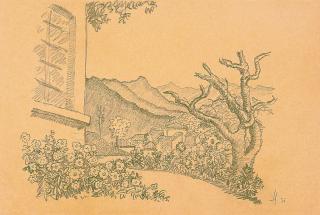 Hermann Hesse - Blick von der Casa Bodmer auf Montagnola