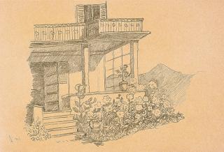 Hermann Hesse - Terrasse der Casa Bodmer