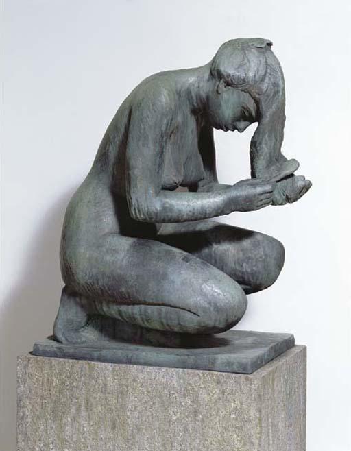 Hermann Hubacher - Sich Kämmendes Mädchen I, 1953