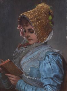 Hermann Kaulbach - Lesendes Mädchen