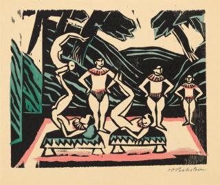 Hermann Max Pechstein - Akrobaten III (Varietészene)