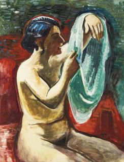 Hermann Max Pechstein - Akt III, Martha sitzend