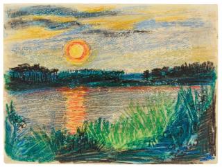 Hermann Max Pechstein - Am See (Sonnenuntergang am Koser See)